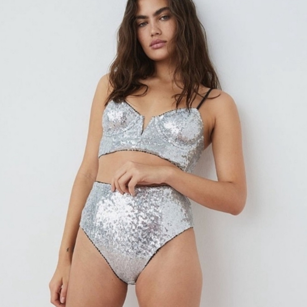 New!For Love and Lemons Sequin Glimmer Panty‎